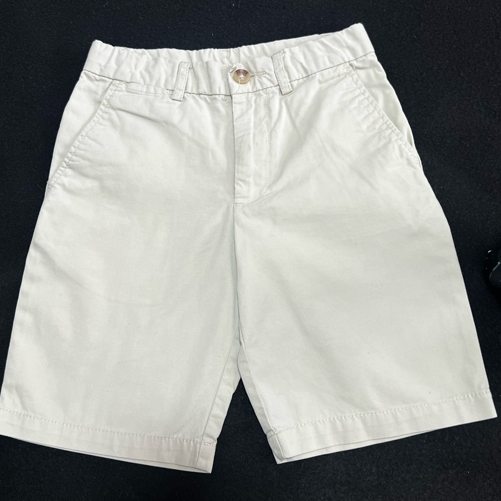 Ralph Lauren White Flat Front Shorts